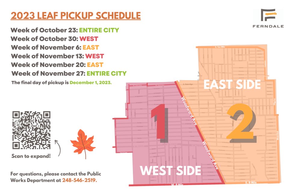 Ferndale / News / Fall Leaf Pickup Begins October 23, 2023